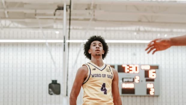 Freddie Dilione standing during a basketball game.
